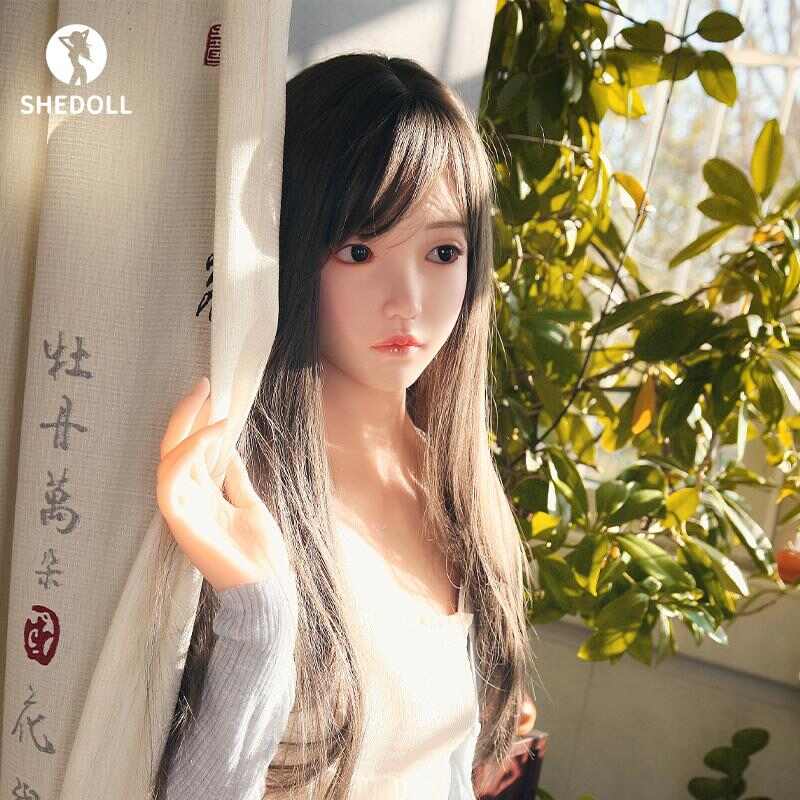 SHEDOLL青檸158cm初戀系棉花糖肌C杯少女 - 純白百褶裙の鄰家妹妹風｜全身仿真紋理+可動口腔定制｜宅男幻想具現化